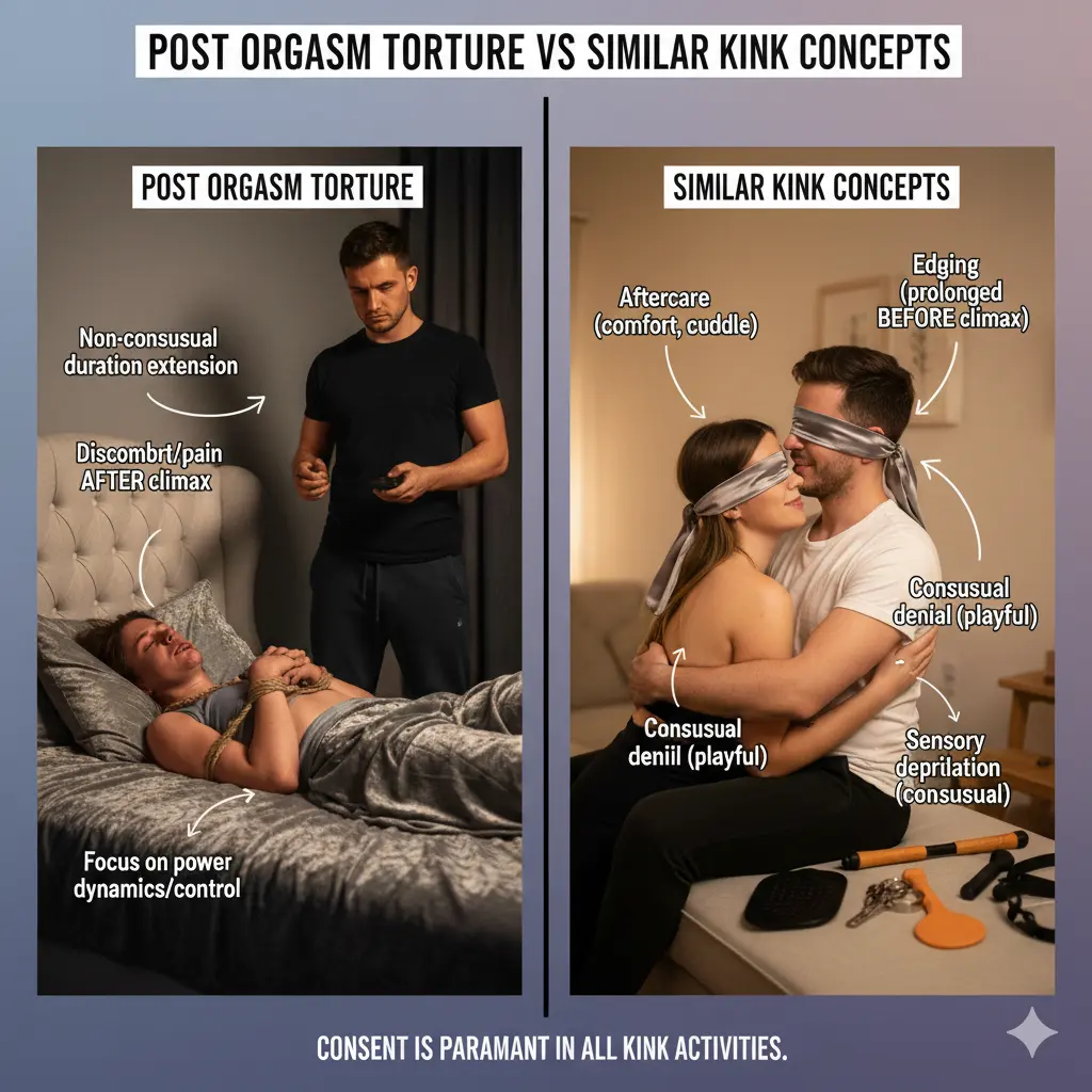 Post Orgasm Torture vs Similar Kink Concepts