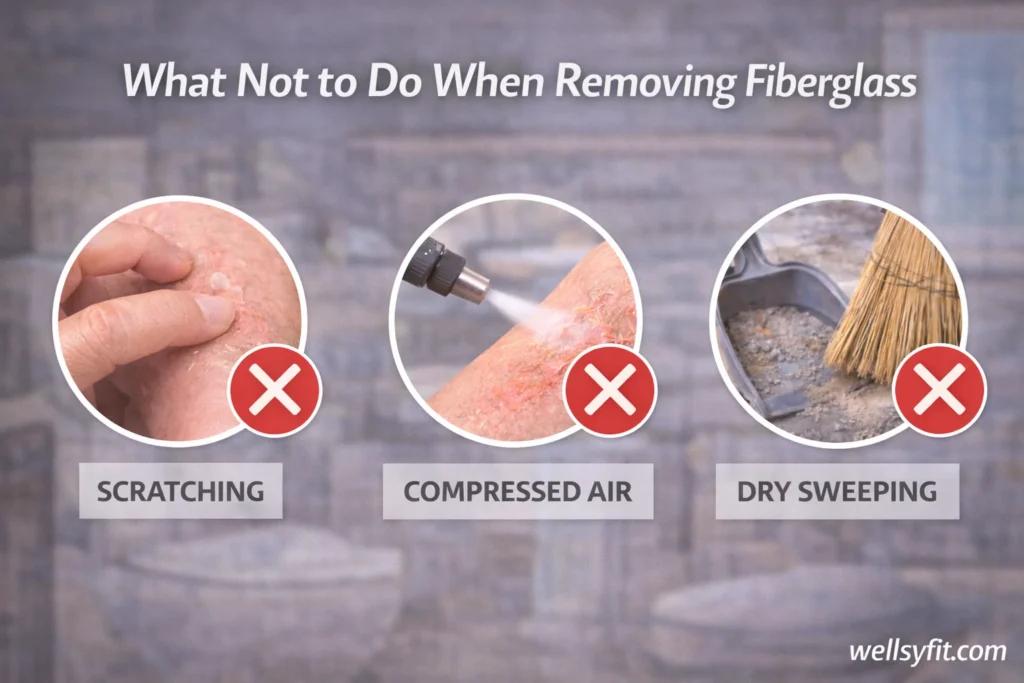 What Not to Do When Removing Fiberglass