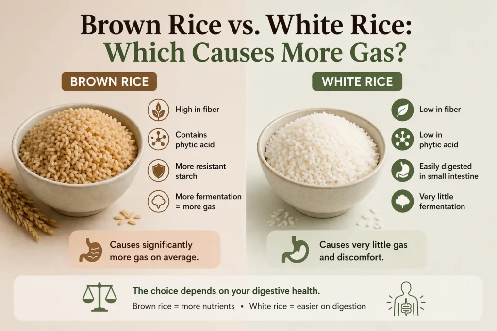 Brown Rice vs. White Rice Which Causes More Gas